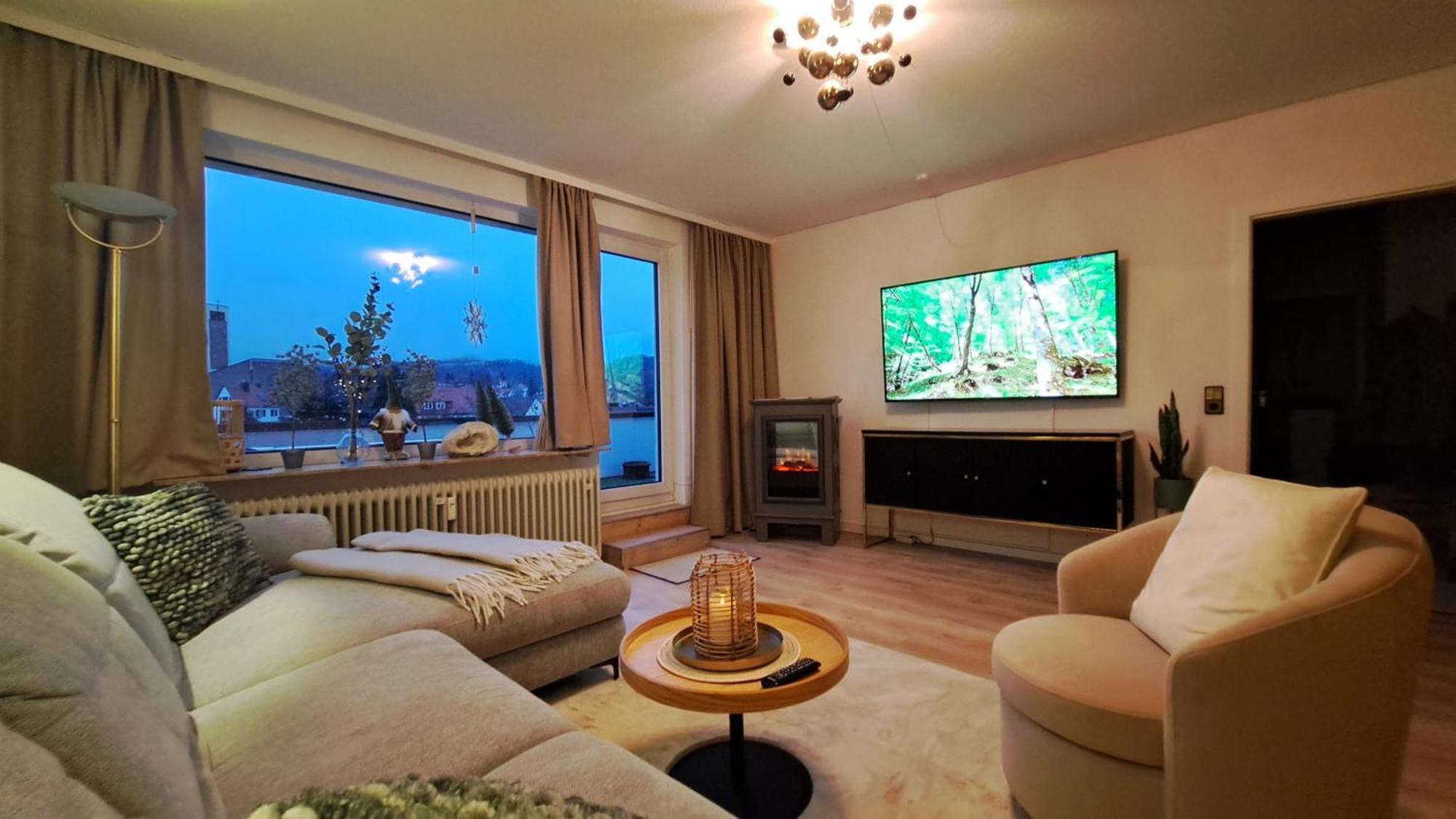 Das Kleine Penthouse Mit Kamin 바트사흐사 외부 사진