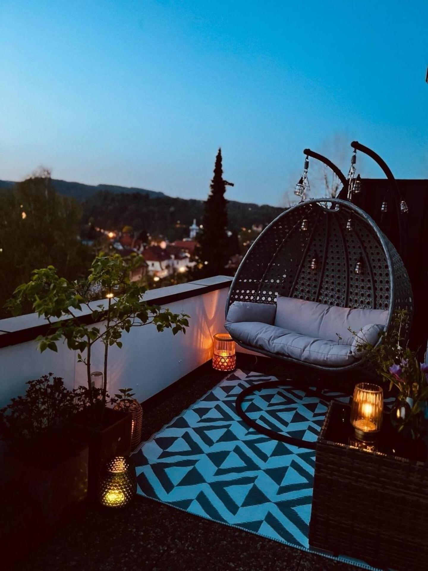 Das Kleine Penthouse Mit Kamin 바트사흐사 외부 사진
