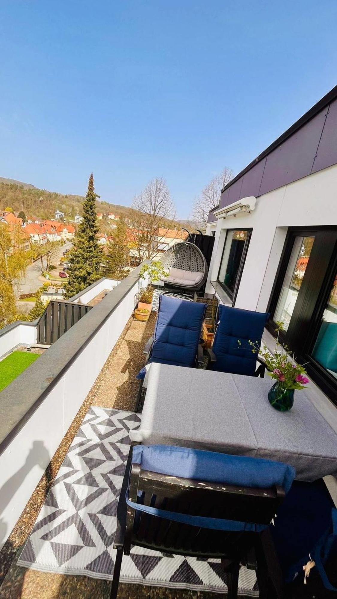 Das Kleine Penthouse Mit Kamin 바트사흐사 외부 사진